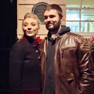 Distressed brown leather jacket